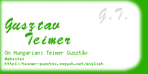 gusztav teimer business card